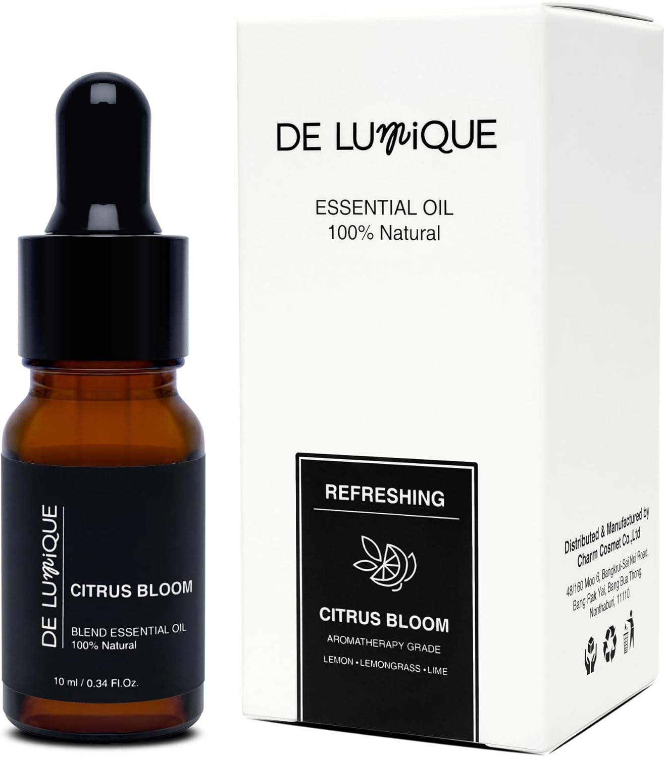 Calming Essential Oil Blend, 100% Natural Aromatherapy Grade, 10ml / 0.34 Fl Oz (Citrus Bloom)