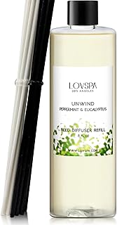 Unwind Eucalyptus & Mint Diffuser Oil - Essential Oils for Diffuser Refill & Air Freshener Room Spray - Long-Lasting & Natural Home Fragrance, Scented Oil for Diffusers, USA Made, 8 oz