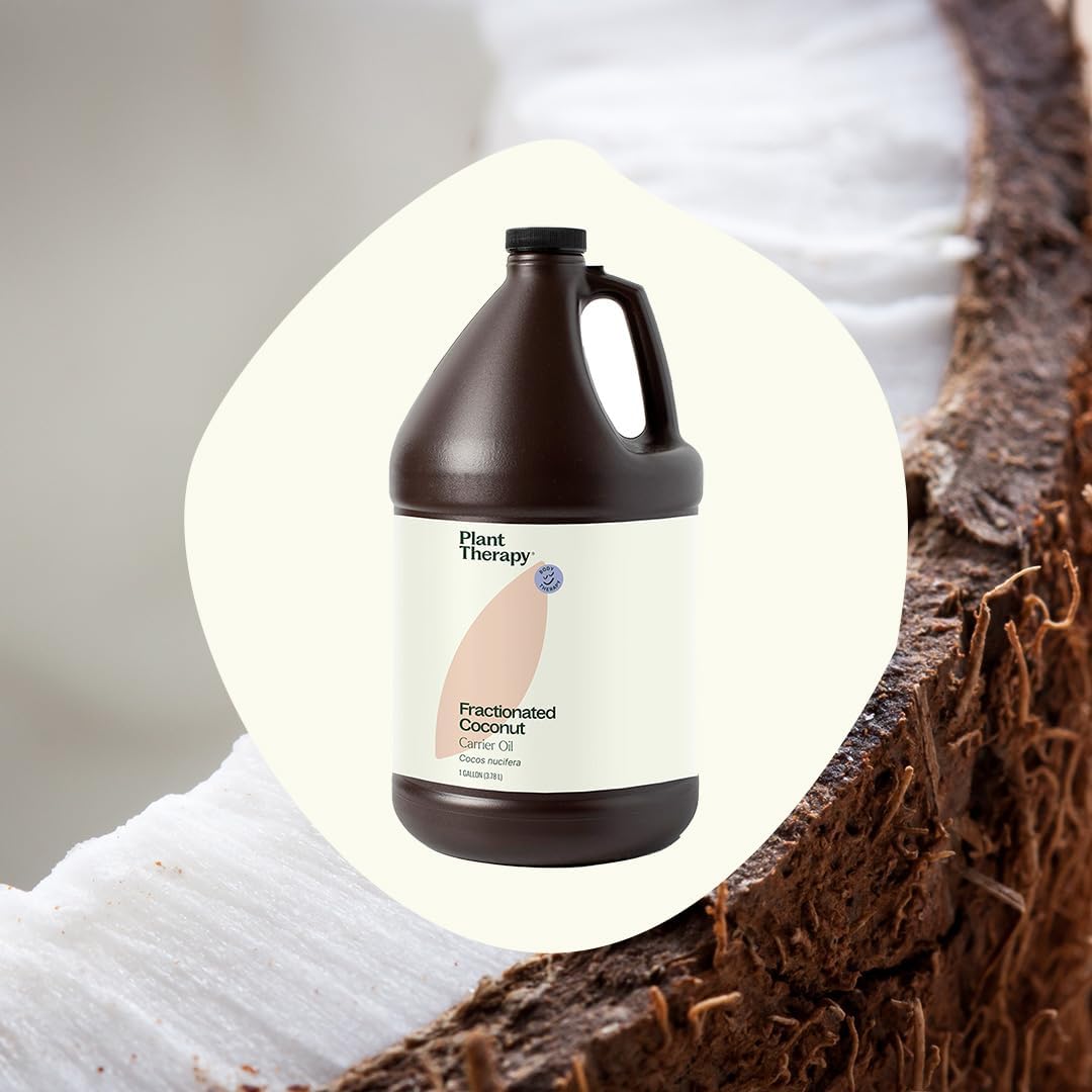 Plant Therapy Fractionated Coconut Oil for Skin, Hair, Body 100% Pure, Natural Moisturizer, Massage & Aromatherapy Liquid Carrier Oil 1 Gallon