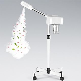 Nova Microdermabrasion Professional Facial Steamer On Wheels Ionic Ozone with Hot Mist Function Stand Facial Steamer for Personal Home Salon Spa Skin Cleaning