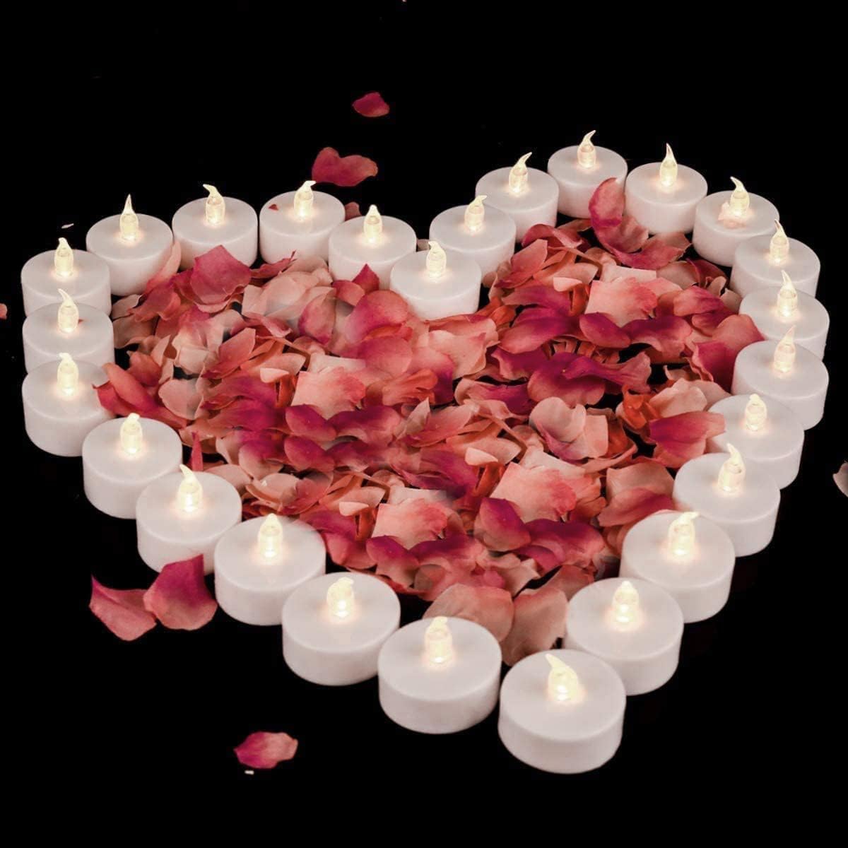 PUNPUBA LED Tea Lights Candles- 100Pack Flameless Candles Realistic and Bright Flickering Long Lasting 200Hours for Holiday Celebration,Party, Home Decoration WarmWhite,Battery Operated