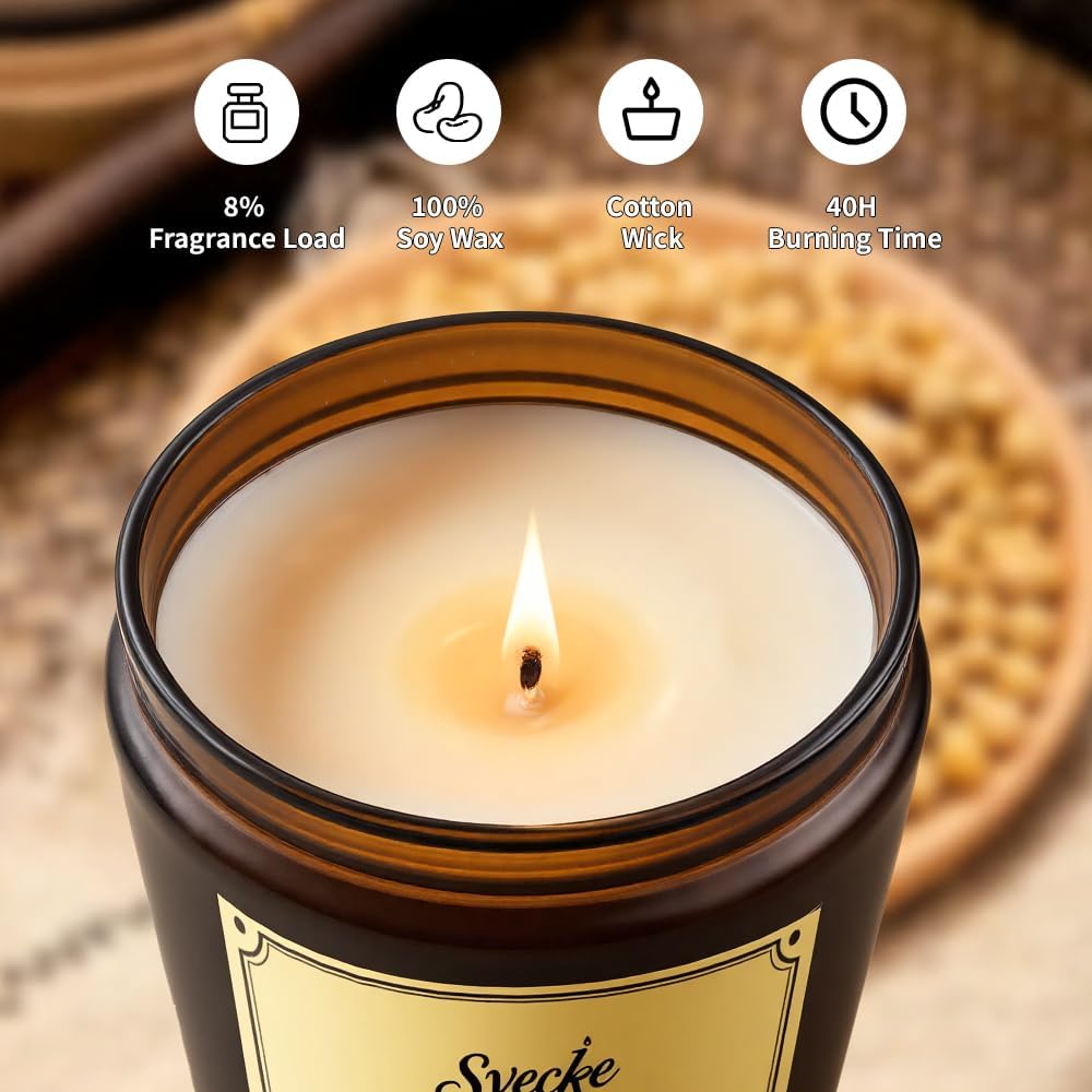 Sage and Citrus Scented Candles, 7oz Soy Wax Candle, Long Lasting Aromatherapy Jar Candle for Home, Scented Long Burning Candle Gift for Women and Men