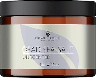 OPO Dead Sea Salt Scrub 12 oz Unscented Pure Natural with Light Unscented Vitamin E Jojoba Exfoliating Face Body Soft Smooth Fresh Skin Hydrating Moisturizing Revitalizing