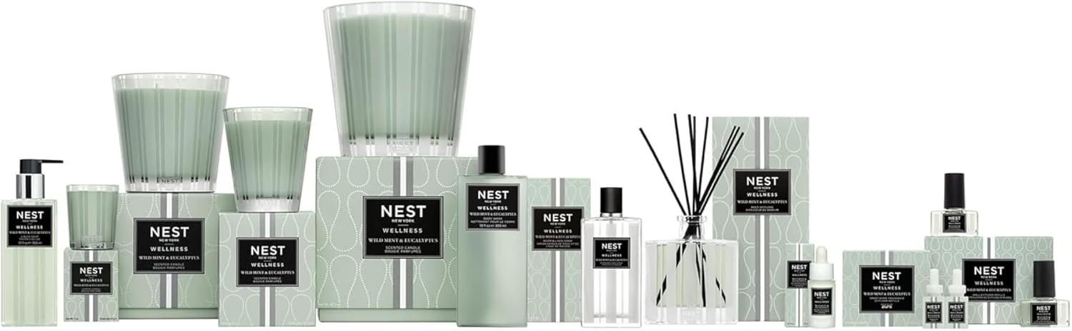 NEST New York Smart Home Fragrance Diffuser Refill Smart Vials, Wild Mint & Eucalyptus - Set of 2 - Designed for NEST x Pura 3 and NEST x Pura 4 Diffusers - Cruelty Free, Vegan