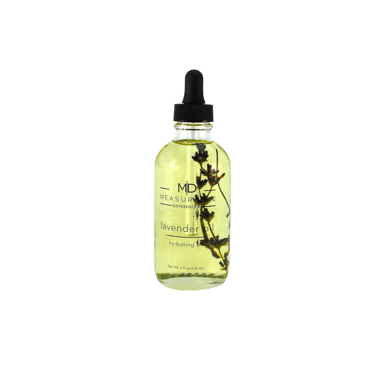 Measurable Difference Lavender Hydrating Oil for Face & Body, 4 oz - Peaceful and Calming Blend to Soothe and Hydrate Skin