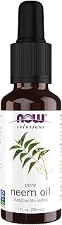 NOW Foods Solutions, Neem Oil, 100% Pure, Made From Azadirachta Indica (Neem) Seed Oil, Natural Relief from Irritation and Other Skin Issues, 1-Ounce, Ingredients: 100% pure neem oil