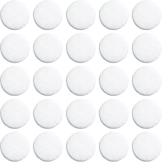 HINZIC 50Pcs Car Air Freshener Refill Felt Pads, 17.5MM/0.7inch Unscented White Air Freshener Replacement Pads Oil Perfumes Refill Tablets for Car Air Freshener Vent Clips Car Diffusers