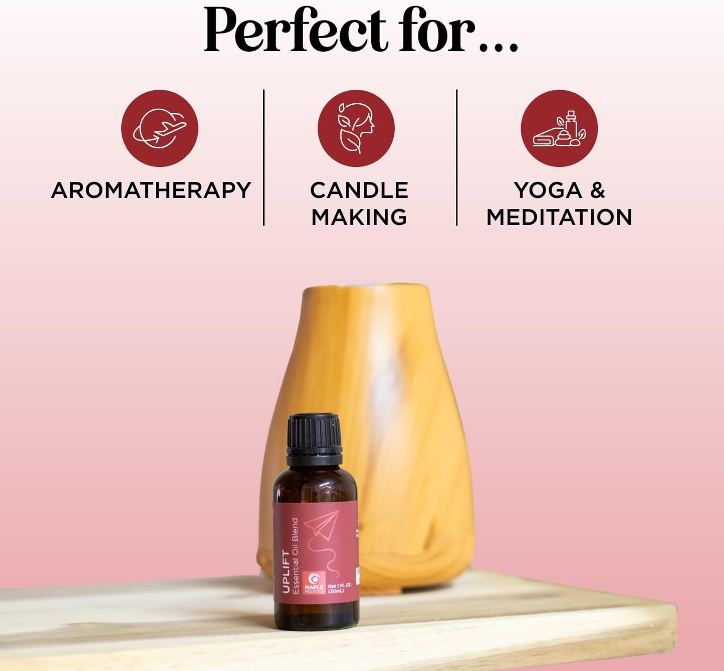 Uplift Aromatherapy Essential Oil Blend - Happy Essential Oil Blend with Calming Essential Oils for Diffusers for Home and Travel with Citrus Essential Oils and Pure Aromatherapy Oils for Diffusers