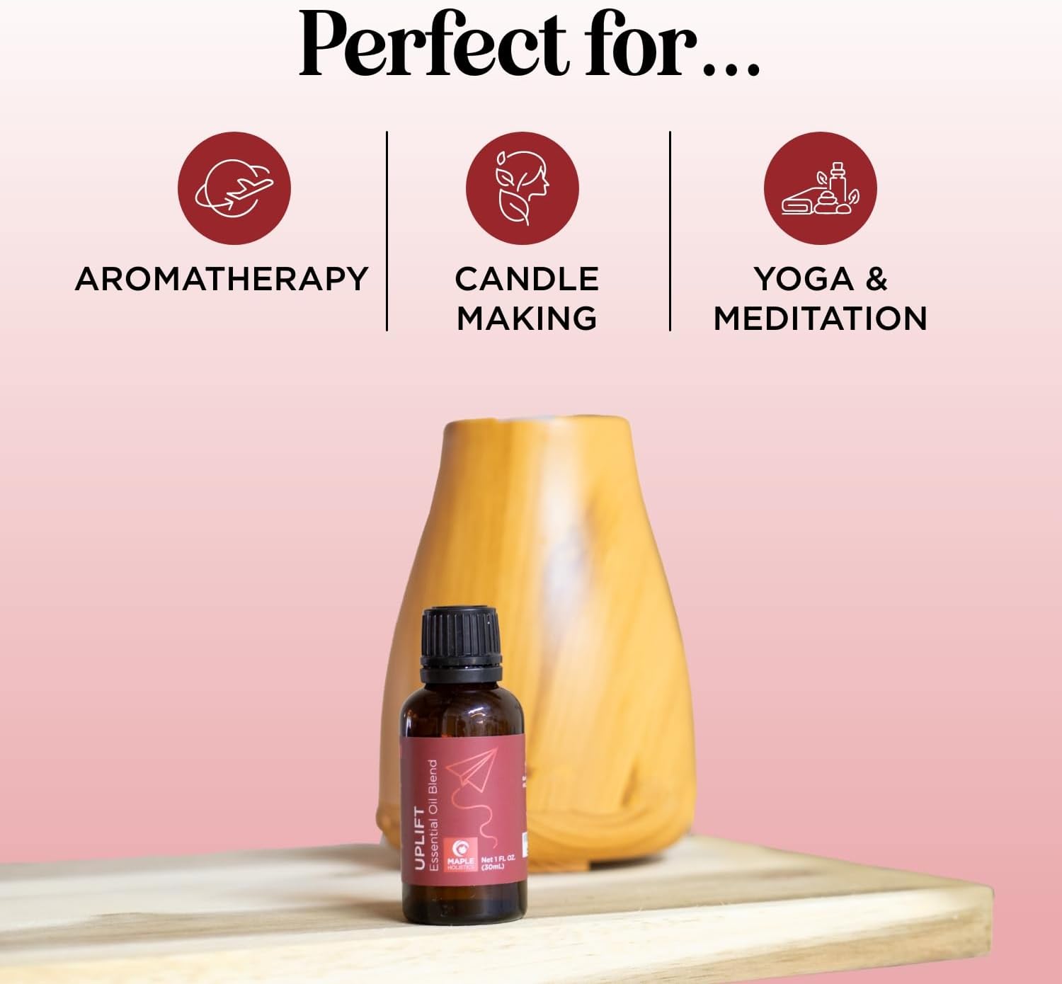 Uplift Aromatherapy Essential Oil Blend - Happy Essential Oil Blend with Calming Essential Oils for Diffusers for Home and Travel with Citrus Essential Oils and Pure Aromatherapy Oils for Diffusers