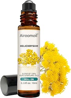 Helichrysum Essential Oil Roll-On 0.33 Oz – Pre-Diluted Aromatherapy Blend, Soft Honey-Herbal Scent, Pocket Size for Daily Commute, Office & Evening Wind-Down, Natural Female Gift