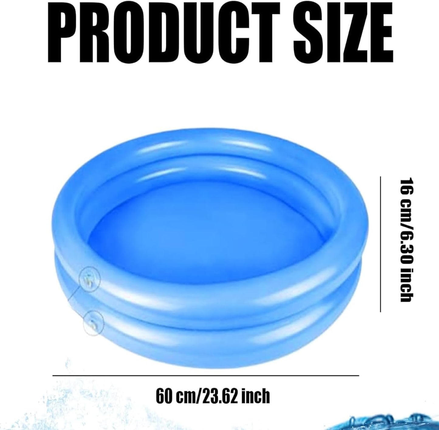 2 Pack Inflatable Pool Foot Bath Basin, Pool Clean Feet Wash Basin Tray with Pump, Pools Entry Ladder Portable Above Ground Pools - Blue