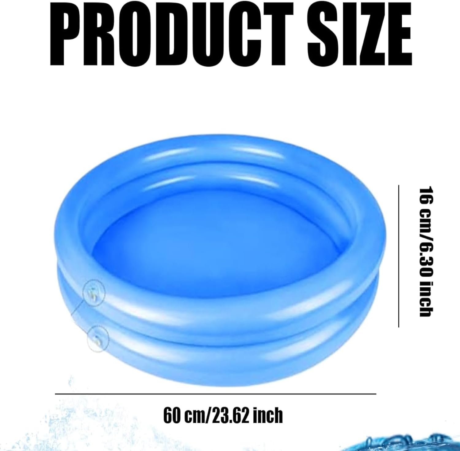 2 Pack Inflatable Pool Foot Bath Basin, Pool Clean Feet Wash Basin Tray with Pump, Pools Entry Ladder Portable Above Ground Pools - Blue