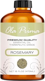 Ola Prima Rosemary Essential Oil (16oz Bulk) for Aromatherapy, Diffuser, Mood Booster – Rosemary Oil for Hair Growth