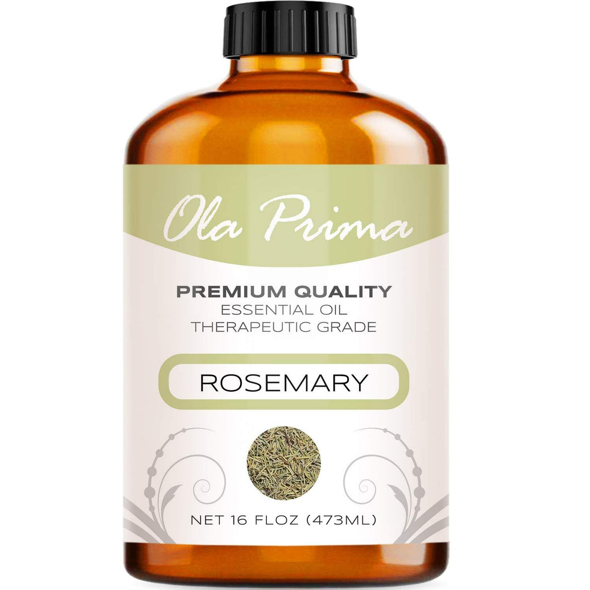 Ola Prima Rosemary Essential Oil (16oz Bulk) for Aromatherapy