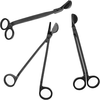 VOSAREA 3 Pcs Stainless Steel Candle Wick Trimmers and Snuffers Set, Matte Black Finish, 18cm Sturdy Multipurpose Wick Clippers for Household Candle Care