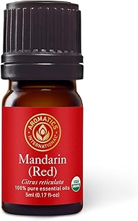 Aromatics International Premium Organic Mandarin Red Essential Oil 5ml | 100% Pure Essential Oil for Diffusion & Aromatherapy