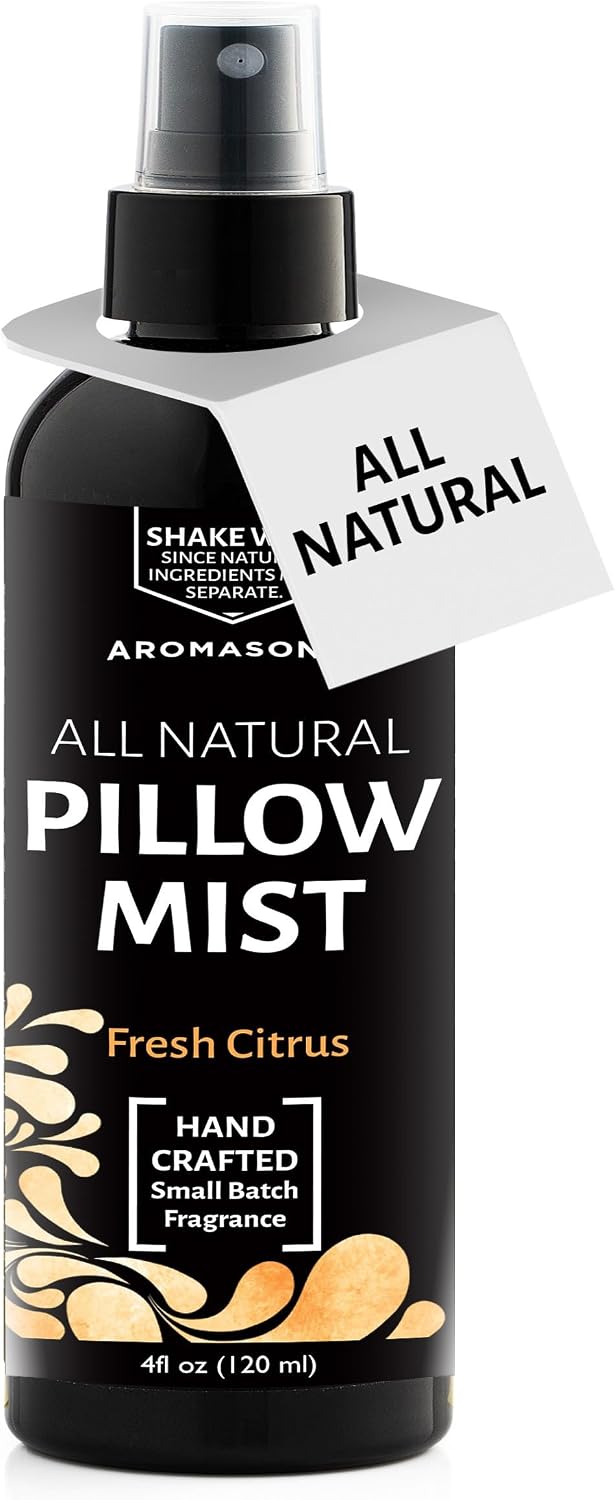 Aromasong Fresh Citrus Pillow Spray for Sleeping - All Natural Calming Linen & Bedtime Sleep Mist for Deep Sleep - Pillow Spray Aromatherapy with Botanical Essential Oils for Relaxing Stress
