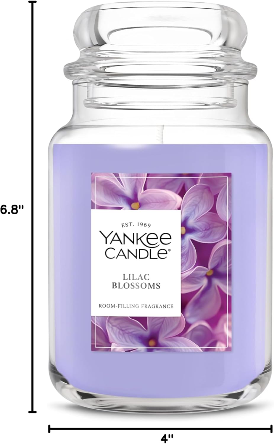 Yankee Candle Lilac Blossoms Scented Candle, 22oz Large Jar with up to 150 Hour Burn Time, Giftable, Birthdays