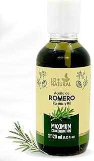 Rosemary Oil (Aceite de Romero) - Maximum Concentration, (120 mL) - Natural Essential Oil for Hair & Skin refresing Aroma