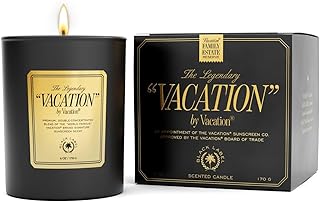 Vacation Coconut Vanilla Scented Soy Candle, 6 Ounces - Home Fragrance Candle, 50-Hour Burn, Gift for Women