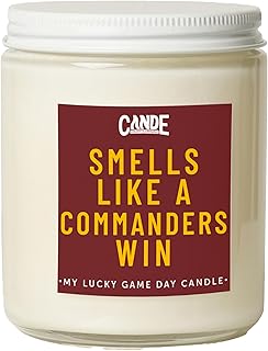 Smells Like a Commanders Win Candle – Commanders Football Inspired Scented Candle – Bourbon Vanilla Fragrance – Hand-Poured Soy Wax – Gift for Commanders Fans, Home Decor, Man Cave, Game Day Essential