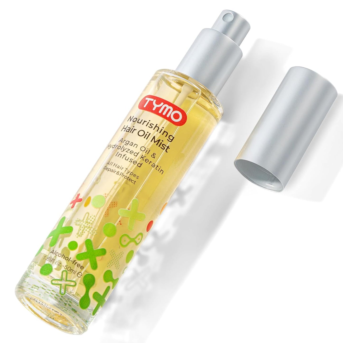 TYMO Argan Oil Spray - Hair Oil for Frizzy & Dry Hair Heat Protectant, Organic Pure Formula, Daily Use for Hair, Smooth Damaged Ends, Add Shine