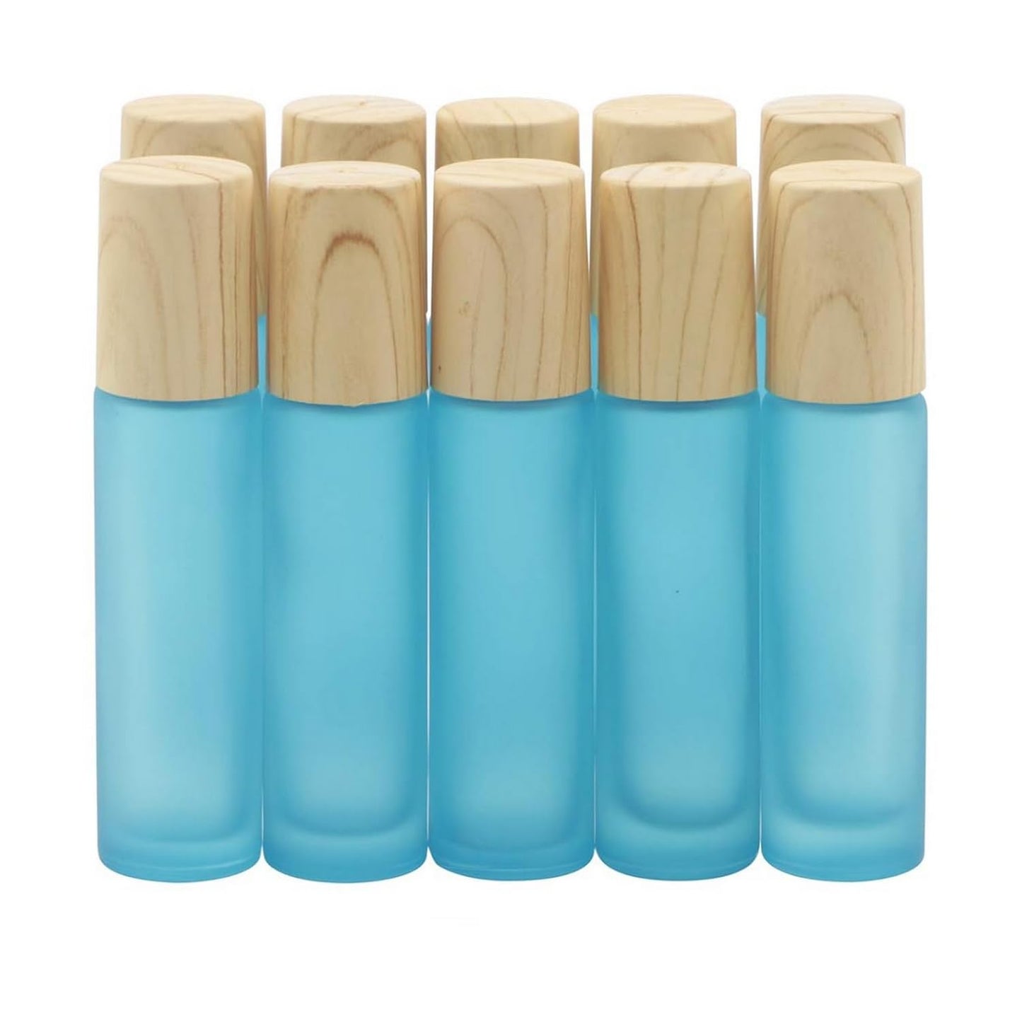 Kesell 10Pack Colour Essential Oil Roller Bottles 10ml, Refillable Glass Roll On Bottles with Plastic Lids Stainless Steel Ball for Aromatherapy Perfumes