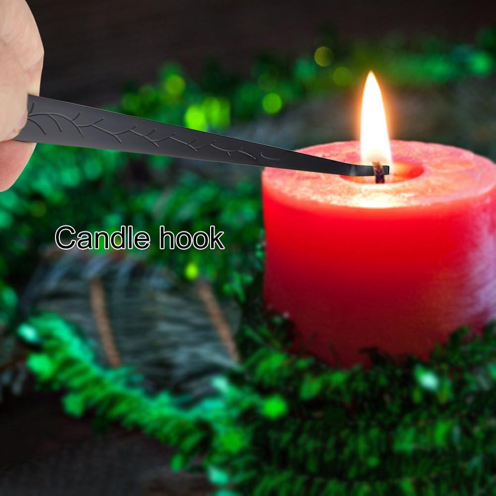 TITA-DONG Candle Accessory Set, Candle Wick Cutter, 3 in 1 Candle Wick Trimmer Scissors, Candle Snuffer, Candle Dipper, Home Tools Gift Pack(#1)