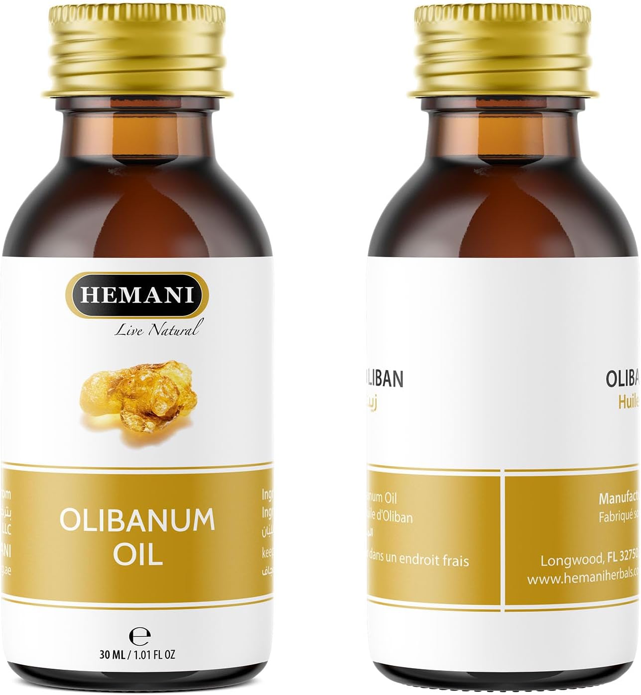 Hemani Olibanum Oil 30ml (1 Fl Oz) - 100% Pure | Sacred Frankincense Aroma | Natural Olibanum Essential Oil for Meditation by Hemani
