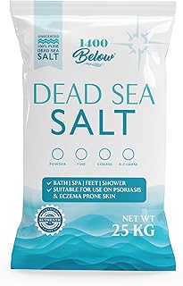 LA Salt Co.'s 100% Pure and Natural Dead Sea Salt Bulk 55 lb Bag, Fine Grain