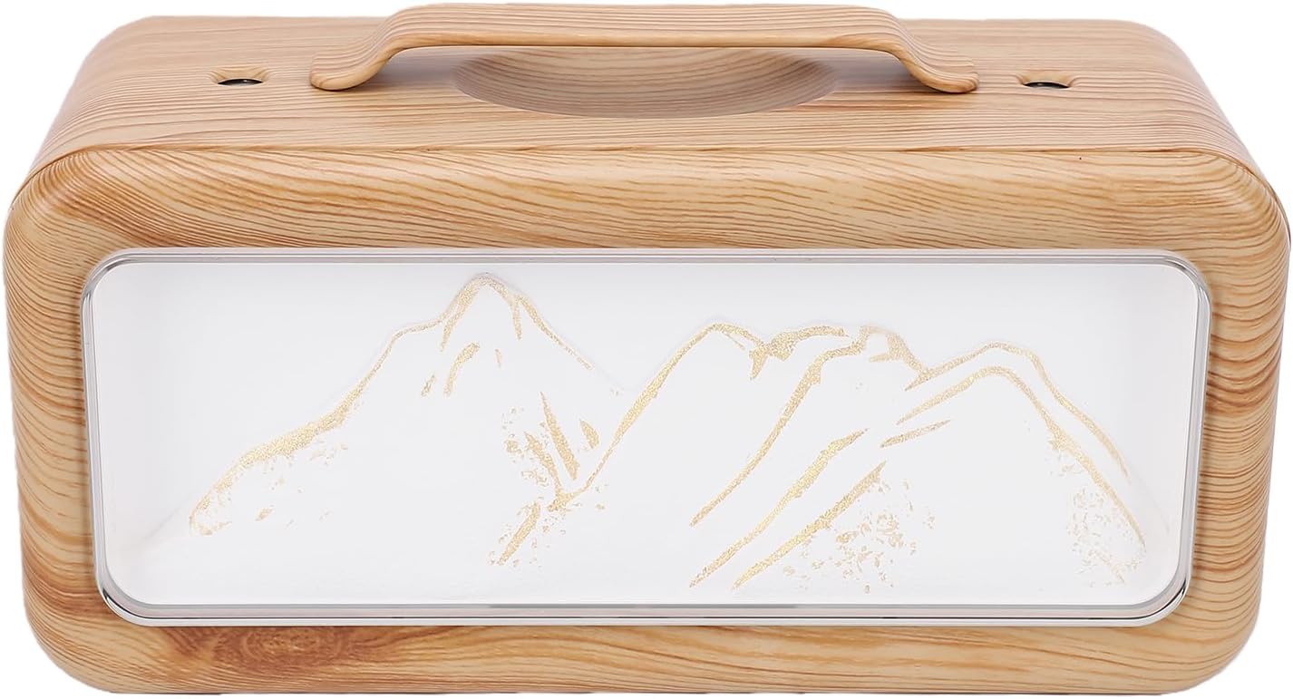 Essential Oil Diffuser Humidifier 600ml, Dual Spray Cool Mist Aromatherapy Diffuser with Light, Portable Fragrance for Home Bedroom Office, Light Wood Grain