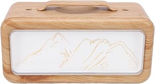 Essential Oil Diffuser Humidifier 600ml, Dual Spray Cool Mist Aromatherapy Diffuser with Light, Portable Fragrance for Home Bedroom Office, Light Wood Grain