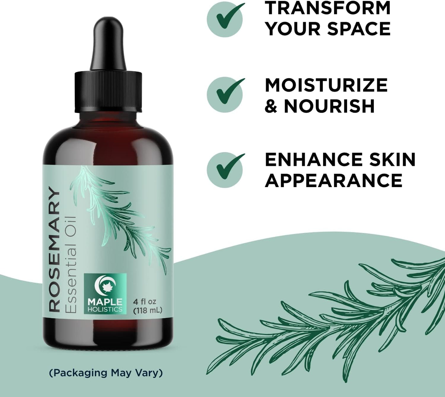 Premium Hair Oils for Hair Growth - Pure Peppermint and Rosemary Oil for Hair Growth - Hair Treatment Oils Set with Rosemary Essential Oil and Peppermint Essential Oil 4 Fl Oz Each
