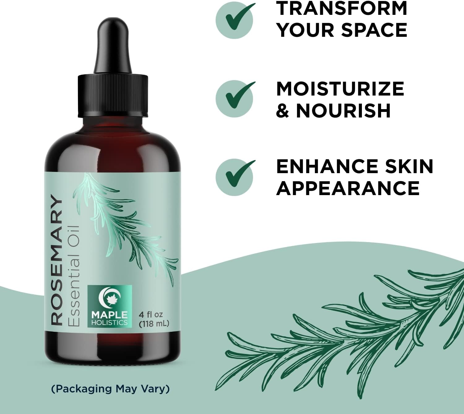 Premium Hair Oils for Hair Growth - Pure Peppermint and Rosemary Oil for Hair Growth - Hair Treatment Oils Set with Rosemary Essential Oil and Peppermint Essential Oil 4 Fl Oz Each