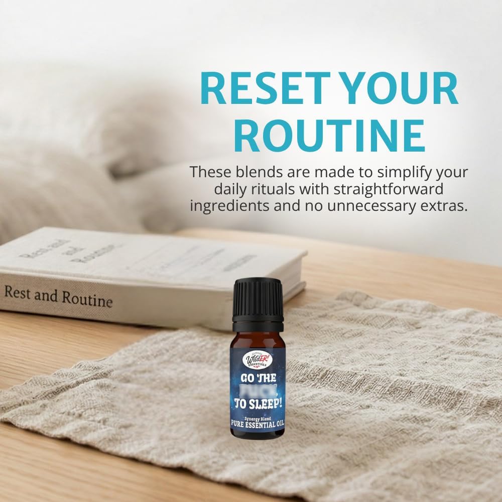 Wild Essentials Go The F to Sleep Essential Oil Blend, Soothing Bedtime Aromatherapy Oil for Diffusers, 100% Pure, Crafted in USA
