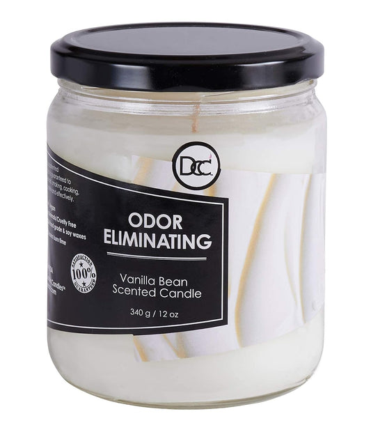 Vanilla Bean Odor Eliminating Highly Fragranced Candle - Eliminates 95% of Pet