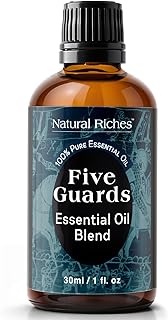 Natural Riches Five Guards Essential Oil Blend for Health Shield Aromatherapy with Clove Cinnamon Lemon Rosemary Eucalyptus Oil - 30ml