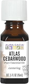 Aura Cacia Atlas Cedarwood Essential Oil, 0.5 Fluid Ounce, Packaging May Vary