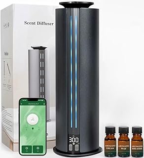 Aromadd 1700 Sq Ft Cordless Hotel Collection Diffuser, Portable Waterless Diffuser, 100ml Scent Air Machine for Home Cold Air Essential Oil Diffuser for Large Room Office, Quiet (Titanium Gray)