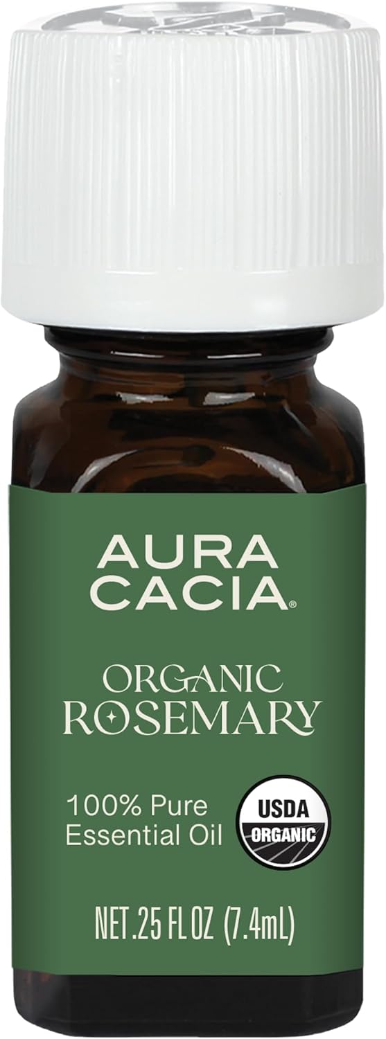 Aura Cacia Rosemary, Boxed 0.25 fl. oz., Essential Oils | 0.25 Fl Oz (Pack of 1)