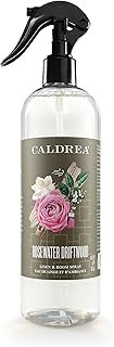 Caldrea Linen And Room Spray Air Freshener, Made With Essential Oils, Plant-Derived And Other Thoughtfully Chosen Ingredients, Rosewater Driftwood Scent, 16 Oz