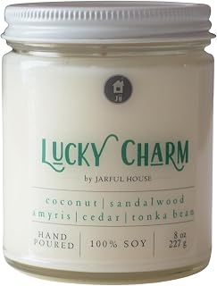Lucky Charm Scented Soy Candle, St. Patrick's Day Candle, Spring Scent Coconut Spearmint Pineapple, Easter Gift for Mom