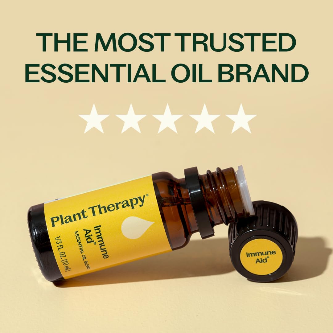 Plant Therapy Immune Aid Essential Oil Blend 10 mL (1/3 oz) 100% Pure, Undiluted, Natural Aromatherapy, Natural Immune Support, Fresh Scent