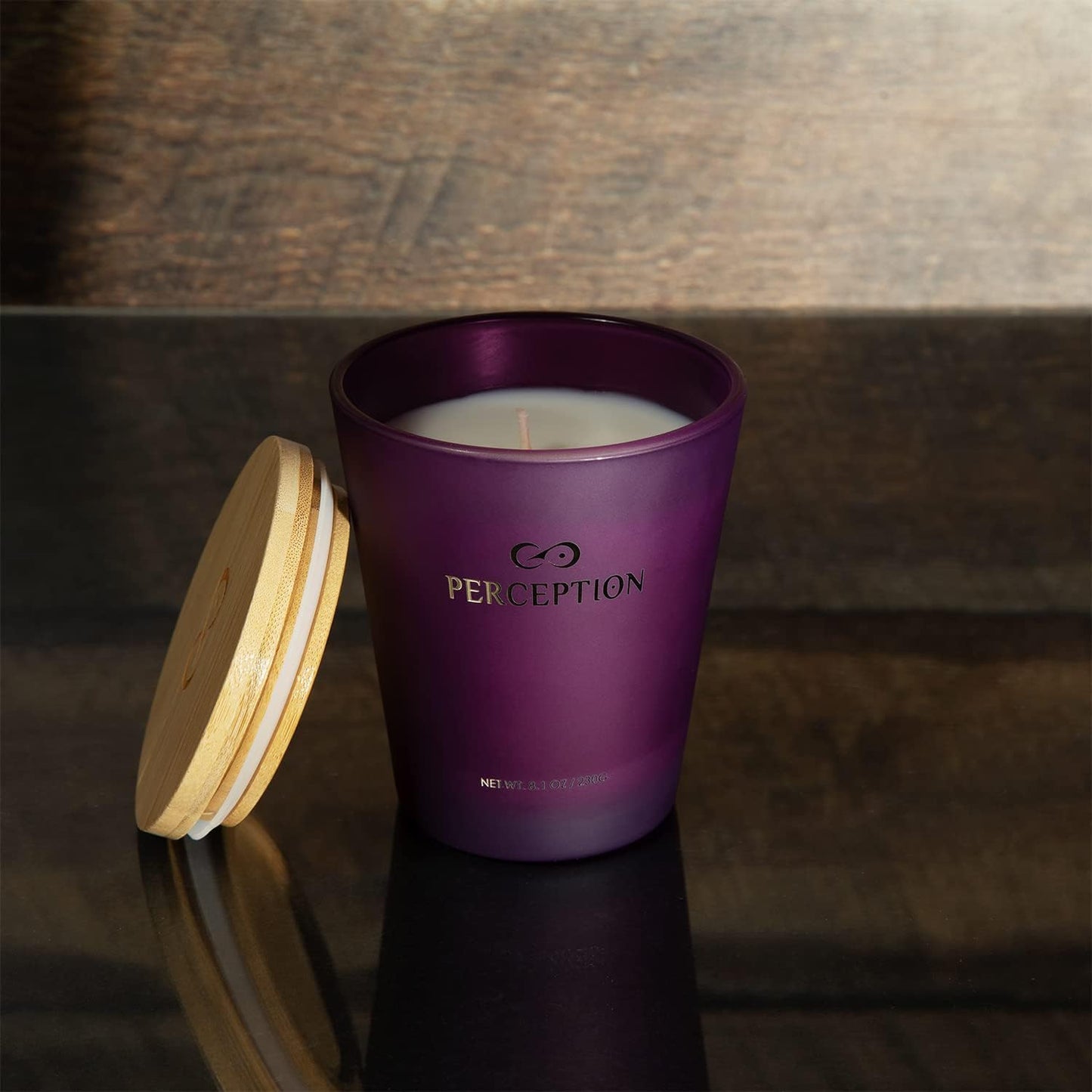 PERCEPTION AROMAS Luxury Scented Candle | Lavender Vanilla | Hand Poured Soy Wax Candle with Gift Box | Elegant Fragrances | 50 Hour Burn Time (8.1 oz)