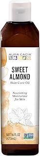 Aura Cacia Sweet Almond Skin Care Oil, 16-Ounce, Natural Source of Skin-Nourishing Fatty Acids & Lipids, No Paraben