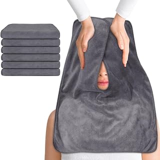 SINLAND Microfiber Esthetician Towels for Facials Mask Removing Face Wrap Soft Facial Cloth with Split Design Spa Towels for Facial Steam Massage and Cleansing 20x15.7inch
