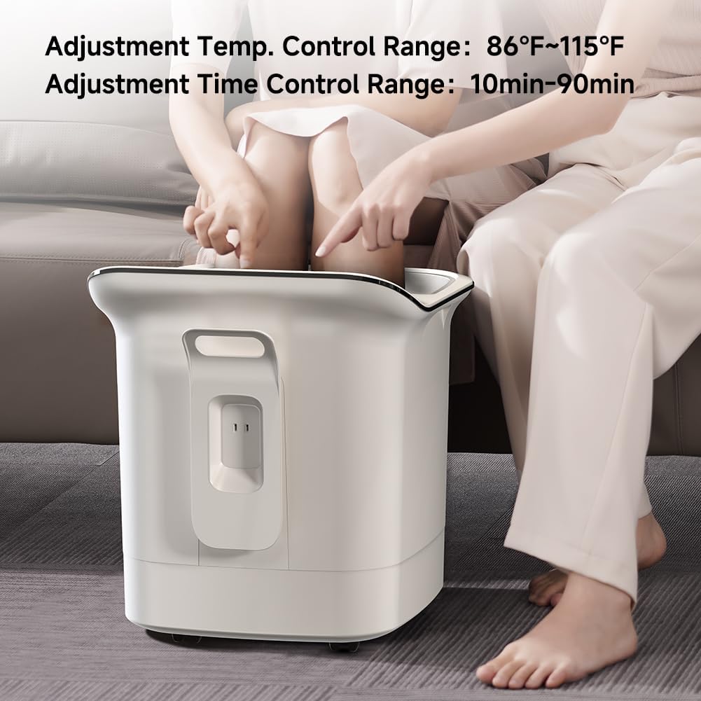 13-inch Foot Spa with Fully Automatic Electric Massage Dual-Action System, Integrating Electric Massage Rollers and Shiatsu Functionality, Featuring a Timer and Water Temperature Control