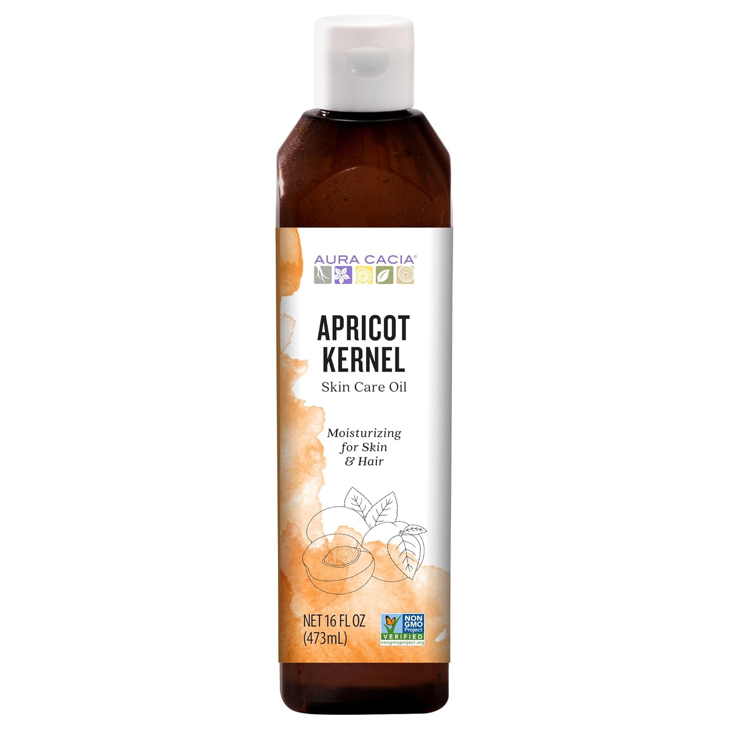 Aura Cacia Natural Skin Care Oil, Rejuvenating Apricot Kernel with Vitamin E, 16 Fluid Ounce