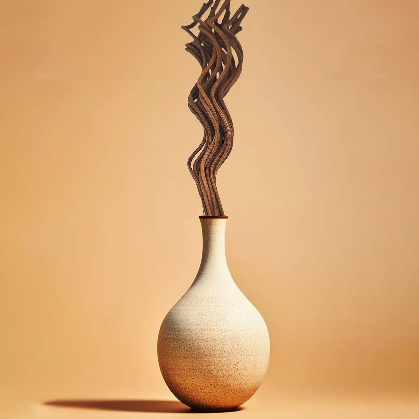 20PCS 11 inch Wavy Reed Diffuser Sticks, Rattan Fragrance Refill Sticks for Home and Office Aromatherapy (Dark Brown)