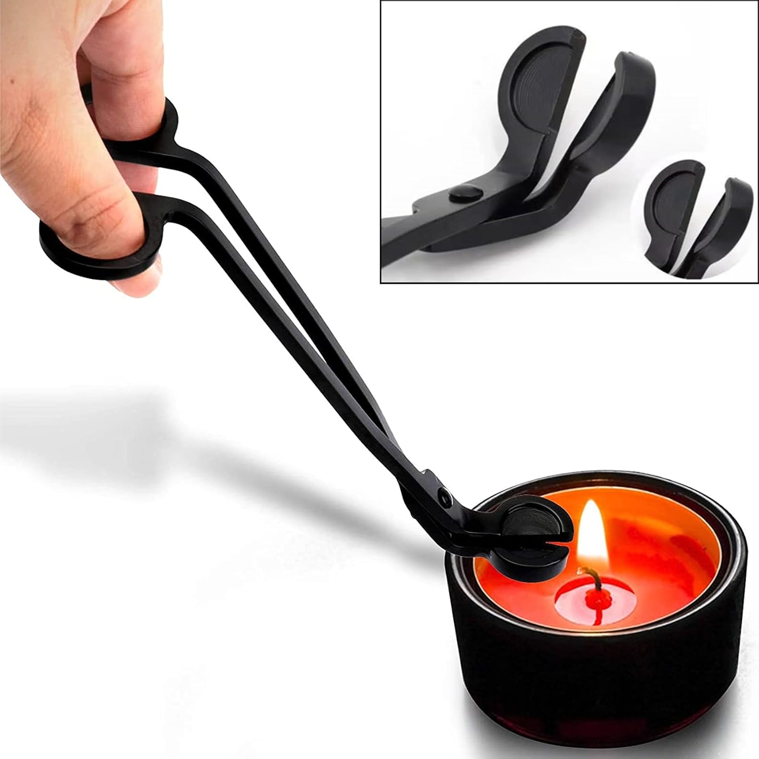 4 Pack Candle Wick Trimmer, Stainless Steel Wick Clipper Cutter, Matte Black Wick Candle Scissor, Reaches Deep Into Candles to Cut Spent Wicks